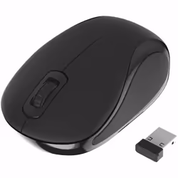 Sabrent MS-WSML, Ambidextrous, Optical, RF Wireless, 1200 DPI, Black