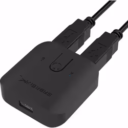 Sabrent USB-SW20, Black, Plastic, 61 mm, 58.4 mm, 20.3 mm, 184.27 g
