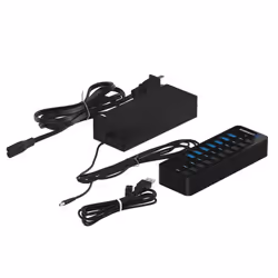 Sabrent HB-B7C3 interface hub USB 3.2 Gen 1 (3.1 Gen 1) Type-B 5000 Mbit/s Black