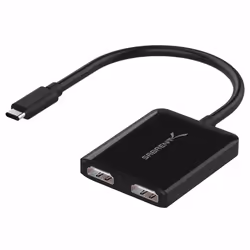 Sabrent DA-UCDH, Wired, USB 3.2 Gen 1 (3.1 Gen 1) Type-C, Black, 3840 x 2160 pixels, Plastic, 151.6 mm