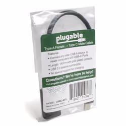 Plugable Technologies USB C to USB Adapter Cable with Driverless Technology, Enables Connection of USB Type C Laptop, Tablet, or Phone to a USB 3.0 Device (8 inch / 20 cm) - Additional view 4