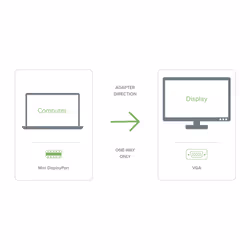 Plugable Technologies Mini DisplayPort (Thunderbolt 2) to VGA Adapter - Supports Mini-DisplayPort Equipped Mac, Windows, Linux Systems to VGA Displays up to 1920x1080, Active - Driverless - Additional view 4