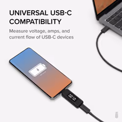 Plugable Technologies USB C Power Meter Tester for Monitoring USB-C Connections - Digital Multimeter for USB-C Cables, Laptops, Phones, Chargers - Driverless - Additional view 5