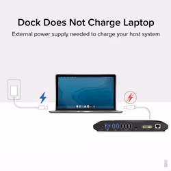 Plugable Technologies USB 3.0 Universal Laptop Docking Station for Windows and Mac (Dual Monitor: HDMI and DVI/HDMI/VGA, Gigabit Ethernet, Audio, 6 USB Ports) - Horizontal - Additional view 4