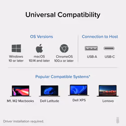 Plugable Technologies USB 3.0 Universal Laptop Docking Station for Windows and Mac (Dual Monitor: HDMI and DVI/HDMI/VGA, Gigabit Ethernet, Audio, 6 USB Ports) - Horizontal - Additional view 5