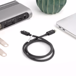 Plugable Technologies Thunderbolt 3 Cable 40Gbps Supports 100W (20V, 5A) Charging, 2.6ft / 80cm Thunderbolt-Certified USB C Compatible - Driverless - Additional view 6