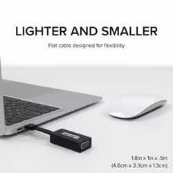 Plugable Technologies USB C to VGA Adapter, Thunderbolt 3 to VGA Adapter Compatible with Macbook Pro, Windows, Chromebooks, 2018 iPad Pro, Dell XPS, and more (Driverless, supports up to 1920x1200 @ 60Hz) - Additional view 4