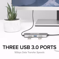 Plugable Technologies USB-C Hub 7-in-1, Driverless USB C Hub Compatible with Mac, Windows, Chromebook, USB4, Thunderbolt 4, and More (4K HDMI, 3 USB 3.0, SD & microSD Card Reader, 100W Charging) - Additional view 6