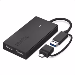 Plugable Technologies Dual Monitor Adapter for M1/M2/M3 Based macOS Systems, Windows, ChromeOS. Broad Compatibility - Thunder ...