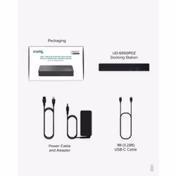 Plugable Technologies 12-in-1 USB C Triple Monitor Docking Station, Triple 4K Displays with 3x HDMI or 3x DisplayPort, Compatible with Mac, Windows, Thunderbolt, USB4, USB-C (60W PD, 6x USB Ports, Ethernet) - Additional view 6
