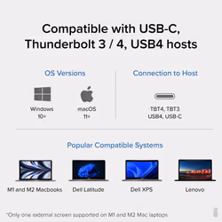 Plugable Technologies 16-in-1 Thunderbolt 4 Dock with 100W Charging, 4K Quad Monitor Setup for Thunderbolt 4 Windows Laptops, Thunderbolt Certified Dock with 2x HDMI, 2x DisplayPort, 2.5G Ethernet, 7x USB, SD - Additional view 5