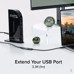 Plugable Technologies USB C Extension Cable 3.3 Ft, Digital Power Meter Tester for Monitoring USB-C Connections, Supports Fast Charging up to 240W, 4K 60Hz Display, 10Gbps Data, Digital Multimeter Tester - Additional view 6