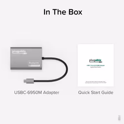 Plugable Technologies USB C to HDMI Adapter, Dual Monitor 4K 60Hz for Apple Mac M1/M2/M3, DisplayLink Multiple Displays for Thunderbolt Macbook or iMac, Driver Required (USBC-6950M) - Additional view 7