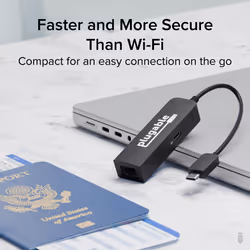 Plugable Technologies USB C to Ethernet Adapter 2.5Gb with 100W USB-C PD Charging, 2.5 Gigabit Type C USB Ethernet Adapter for Windows, MacBook, Chrome, iPad, Surface, XPS, Thunderbolt 4, USB4 (USBC-E2500PD) - Additional view 6