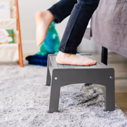Wildkin Slatted Wooden Step Stool for Kids and Adults  Measures 14 x 9.5 x 7 Inches  Ideal for Kitchen or Bathroom Use  Skid-Proof Design Suitable for