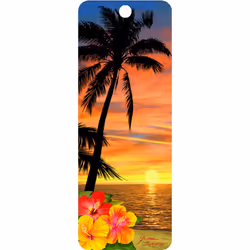 Palm Tree at Sunset - 3D Bookmark