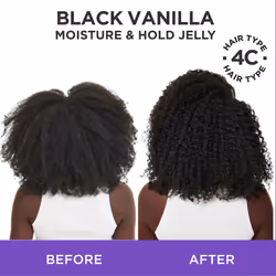 Carol's Daughter Black Vanilla Moisture and Hold Jelly  Hair Gel For Dry Hair with Shea Butter  Jojoba and Vanilla  12 Fl Oz