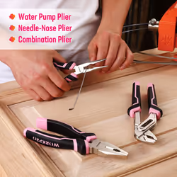 74-Piece Tool Set with Cordless 3.7V Screwdriver, Pink Tool Kit with Carrying Bag, Tool Kit for Home, Durable, Long Lasting Tool Kit, Perfect for DIY,