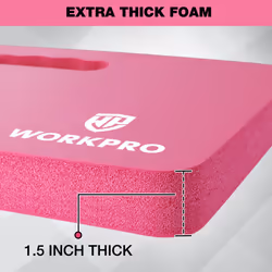 WORKPRO Extra Thick Kneeling Pad  Soft Foam Cushioning for Knee  Large Foam Kneeler Mat for Gardening  Bathing Baby  Workout Supplies  17.5 x 11 x 1.5