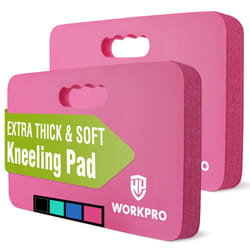 WORKPRO Extra Thick Kneeling Pad  2-Pack  Soft Foam Cushioning for Knee  Large Foam Kneeler Mat for Gardening  Bathing Baby  Workout Supplies  17.5 x