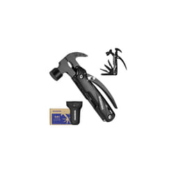 12 in 1 Multi-Tool Hammer with Carry Bag-Pure Black, Multi Tool with Pliers, Nail Remover,Saw, Bottle Opener, Screwdriver, Multi Tool for Hiking,