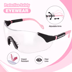 WORKPRO Noise Cancelling Headphones Kids  Kids Safety Glasses  NRR 25dB Noise Reduction Safety  Kids Ear Protection Ear Muffs Set come with Safety Gla