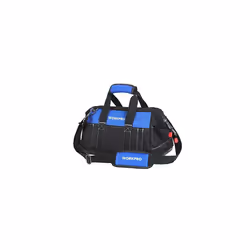 WORKPRO 16-inch Tool Bag Organiser, Hard Base Wide Open Mouth Heavy Duty Muti-Purpose Tool Bag with Adjustable Shoulder Strap