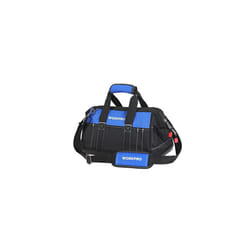 WORKPRO 16-inch Tool Bag Organiser, Hard Base Wide Open Mouth Heavy Duty Muti-Purpose Tool Bag with Adjustable Shoulder Strap