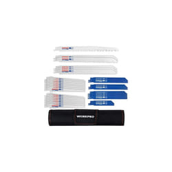 WORKPRO 32-Piece Reciprocating Sabre Saw Blades Set for Wood & Metal, with Organizer Pouch, Fits All Reciprocating Saw