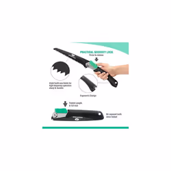 Mossy Oak Pruning Saw, Folding Hand Saw with Secure Lock, 3 Blades Made of Cr-V and 65Mn, for Wood, Bone, PVC, Tree Pruning, Camping, Hunting, Metal,
