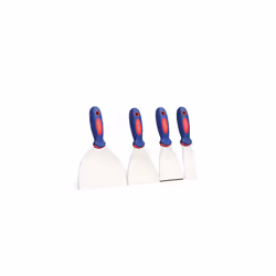 Wallpaper Scrapers 4Piece Stainless Steel Paint Scraper Wall Scraper Set with Soft Handle for Drywall Finishing Plaster Scrap ...