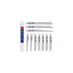 WORKPRO Reciprocating Saw Blades Set 10-Piece, Sabre Saw Blades for Wood/Metal Cutting, Made with HSS, Compatible with All Reciprocating Saw