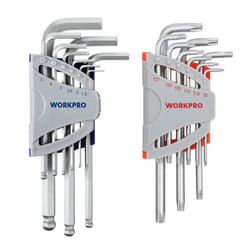 18-Piece Hex Key Set, Torx and Ball End, Cr-V Long Arm Hexagon Key, 1.5-10 mm Metric Hex Keys, Small and Compact for Bicycle Home Repair
