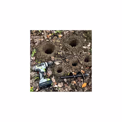 Auger Drill Bit Set with Hex Drive 2Piece Garden Post Hole Digger for Planting Bulbs Seedlings 4x22cm 8x30cm