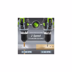 WORKPRO 20V Cordless Drill Driver Lightweight, Double Speed Cordless Combi Drill Set with 16 PCS Accessories, 2.0Ah Li-lon Battery with Fast Char
