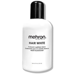 Mehron Makeup Hair White | Washable White Hair Dye | Temporary Hair Color for Theatre  Cosplay  & Halloween 4.5 oz (133 ml) (White)