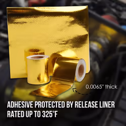 Design Engineering 010396 Reflect-A-GOLD High-Temperature Heat Reflective Adhesive Backed Roll  2"""" x 15 Roll