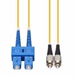 AddOn Networks 100m SC to FC Yellow OS2 Duplex OFNP (Plenum-Rated) SMF Fiber Patch Cable, 100 m, OFNP, OS2, SCD, 2x FC