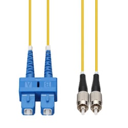 AddOn Networks 15m SC to FC Yellow OS2 Duplex OFNR (Riser-Rated) SMF Fiber Patch Cable