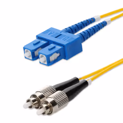 AddOn Networks 2m SC to FC Yellow OS2 Duplex OFNP (Plenum-Rated) SMF Fiber Patch Cable