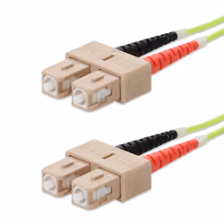 AddOn Networks 8m SC to SC Lime Green OM5 Duplex OFNR (Riser-Rated) Fiber Patch Cable
