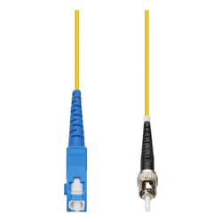 AddOn Networks 0.5m SC to ST Yellow OS2 Simplex OFNR (Riser-Rated) SMF Fiber Patch Cable