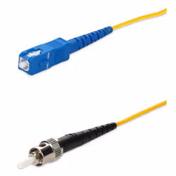AddOn Networks 0.5m SC to ST Yellow OS2 Simplex OFNR (Riser-Rated) SMF Fiber Patch Cable