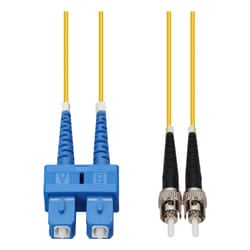 AddOn Networks 15m SC to ST Yellow OS2 Duplex OFNP (Plenum-Rated) SMF Fiber Patch Cable