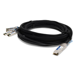 AddOn Networks ADD-QMXSCI-PDAC1M InfiniBand/fibre optic cable 1 m QSFP+ 4x SFP+ DAC Black, Stainless steel