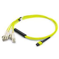 AddOn Networks 6m, MPO/4xLC InfiniBand/fibre optic cable Yellow