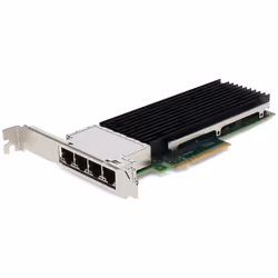 AddOn Networks ADD-PCIE3-4RJ45-10G, Internal, Wired, PCI Express, Fiber, 10000 Mbit/s, Black