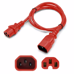 AddOn Networks ADD-C142C1514AWG3FTRD, 0.91 m, C14 coupler, C15 coupler, 100 - 250 V, 10 A