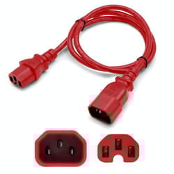 AddOn Networks ADD-C142C1514AWG3FTRD power cable Red 0.91 m C14 coupler C15 coupler