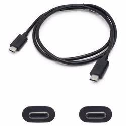 AddOn Networks USBC2USBCRT6FB, 1.83 m, USB C, USB C, USB 3.2 Gen 1 (3.1 Gen 1), Black